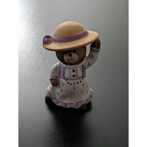 Bronson Collectibles Vintage BC Bears Porcelain Figure 2" Southern Belle Purple
